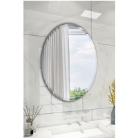 Living and Home Bevel Edge Wall Mirror Bathroom Frameless Makeup Mirrors in Clear
