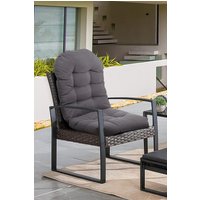 Living and Home 110 X 48cm Outdoor Waterproof Tufted Swing Seat Cushion Garden Chair Cushion in Dark Grey | Size: 110 X 48 cm