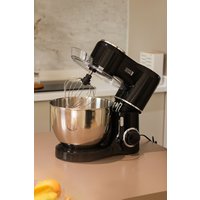 Living and Home 3-in-1 Multi-Function Mixer 8-Quart Household Stand Mixer Cake Baking Tools with 6-Speed Settings in Black