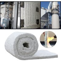H&O Direct Ceramic Fiber Insulation Baffle Fire Blanket High Density Heat 2300F in White
