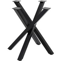 Living and Home Criss Cross Metal Coffee Table Legs Replacement in Black