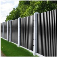 12pcs 115x45cm W Steel Corrugated Sheets Box Profile Roofing Walling Garage Shed 115x45 cm