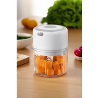 Living and Home 250ml Electric Wireless Kitchen Garlic Vegetable Chopper 30W Food Cutter Masher Crusher in White