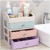 H&O Direct Multi-colour Plastic Makeup Organizer with 3 Drawers
