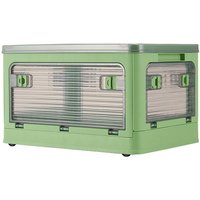 Folding Plastic Storage Bins Collapsible Organizers Box Wheels