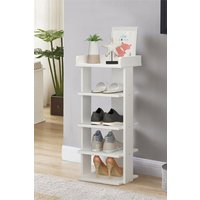 Living and Home 5 Tiers Shoe Rack Organizer Storage Stand Shelf Space Saving White