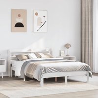 Berkfield Home Bed Frame with Headboard without Mattress White 160x200 cm