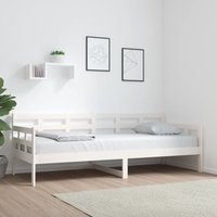 Berkfield Home Day Bed White Solid Wood Pine 80x200 cm