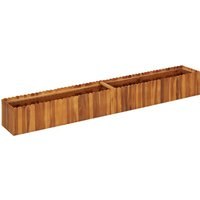 Berkfield Home Garden Raised Bed 200x30x25 cm Solid Acacia Wood in Brown | Size: 200 x 30 x 25 cm