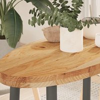 Berkfield Home Table Top Light Brown 80x40x4 cm Solid Wood Oak Oval | Size: 80 x 40 x 4 cm