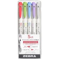 MILDLINER BRUSH HIGHLIGHTER 5PK WALLET