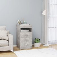 Berkfield Home Drawer Cabinet Concrete Grey 40x50x76 cm Engineered Wood | Size: 40 x 50 x 76 cm