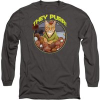 Purr Long Sleeve T Shirt Charcoal