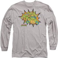 Tmnt Funny Face Long Sleeve T Shirt Athletic Heather