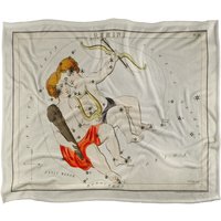 Graffitee Studios Vintage Gemini Zodiac Silky Touch Super Soft Throw Blanket 152 X 127 cm in White
