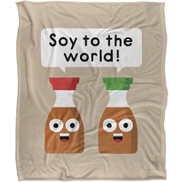 David Olenick Do-Re-Mi-Fa Sodium Silky Touch Super Soft Throw Blanket 152 X 127 cm in White