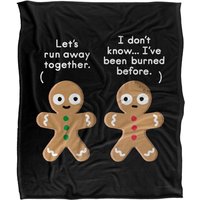 David Olenick Smart Cookie Silky Touch Super Soft Throw Blanket 152 X 127 cm in White