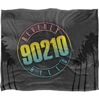 ViacomCBS/Nickelodeon Beverly Hills 90210 Palms Logo Silky Touch Super Soft Throw Blanket 152 X 127 cm in White