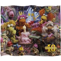 Jim Henson - Fraggle Rock Fraggle 40Th Birthday Party Silky Touch Super Soft Throw Blanket 152 X 127 cm in White