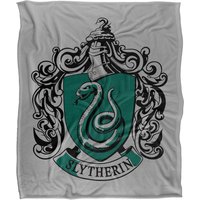 Harry Potter Slytherine Crest Silky Touch Super Soft Throw Blanket 152 X 127 cm in White