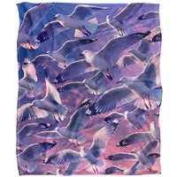 JQ Licensing Royce Mcclure Evening Seagulls Silky Touch Super Soft Throw Blanket 152 X 127 cm in White