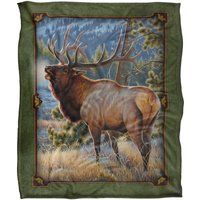 JQ Licensing Cf-Jp Elk Meadow Silky Touch Super Soft Throw Blanket 152 X 127 cm in White