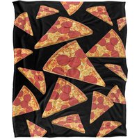 JQ Licensing James Piazza Pizza Pattern Silky Touch Super Soft Throw Blanket 152 X 127 cm in White