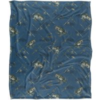 JQ Licensing Action Bass Fishing Pattern 2 Silky Touch Super Soft Throw Blanket 152 X 127 cm in White
