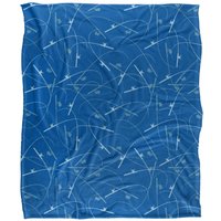 JQ Licensing Bent Fishing Rods Pattern Silky Touch Super Soft Throw Blanket 152 X 127 cm in White