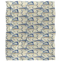 JQ Licensing Billfish Fishing Pattern 2 Silky Touch Super Soft Throw Blanket 152 X 127 cm in White