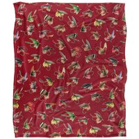 JQ Licensing Fly Fishing Lures Pattern Silky Touch Super Soft Throw Blanket 152 X 127 cm in White