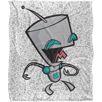 Nickelodeon Invader Zim Laughing Gir Silky Touch Super Soft Throw Blanket 152 X 127 cm in White
