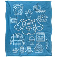 Blues Clues Blue's Clues Icon Collage Silky Touch Super Soft Throw Blanket 152 X 127 cm in White