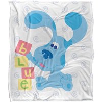 Blues Clues Blue's Clues Blocks Silky Touch Super Soft Throw Blanket 152 X 127 cm in White