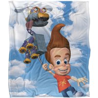 Nickelodeon Brand Helicopter Jimmy Silky Touch Super Soft Throw Blanket 152 X 127 cm in White