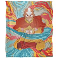 Avatar: The Last Airbender Avatar The Last Airbender Aang Silky Touch Super Soft Throw Blanket 152 X 127 cm in White