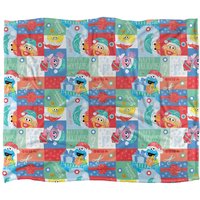 Happy Holiday Squares Pattern Silky Touch Super Soft Throw Blanket 152 X 127 cm