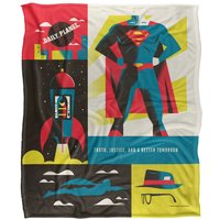 Bros. Superman Icons Silky Touch Super Soft Throw Blanket 152 X 127 cm