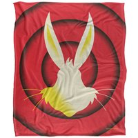 Bros. Bugs Bunny Circle Shilouette Silky Touch Super Soft Throw Blanket 152 X 127 cm