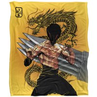 Bros. Bruce Lee Dragon Claw Silky Touch Super Soft Throw Blanket 152 X 127 cm