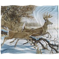 Wild Wings Breaking Cover 2 Silky Touch Super Soft Throw Blanket 152 X 127 cm in White