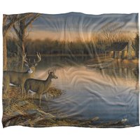 Wild Wings Tranquil Evening 2 Silky Touch Super Soft Throw Blanket 152 X 127 cm in White
