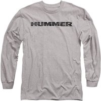 Distressed Logo Long Sleeve T Shirt Athletic Heather