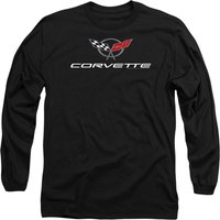 Chevrolet Corvette Modern Emblem Long Sleeve T Shirt