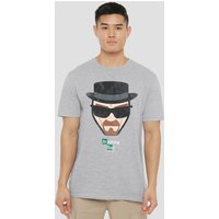 Breaking Bad Heisenberg Face T-Shirt, Athletic Heather in Grey | Size: Large