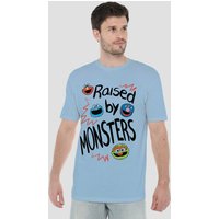 Raised Monsters T Shirt Light Blue