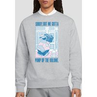 Cookie Monster Pump Up Volume Sweatshirt Athletic Heather