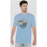Labyrinth Tea T Shirt Light Blue