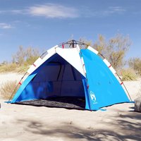Berkfield Home Beach Tent 3-Person Azure Blue Quick Release Waterproof