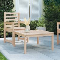 Berkfield Home Garden Table 82.5x82.5x45 cm Solid Wood Pine in Brown